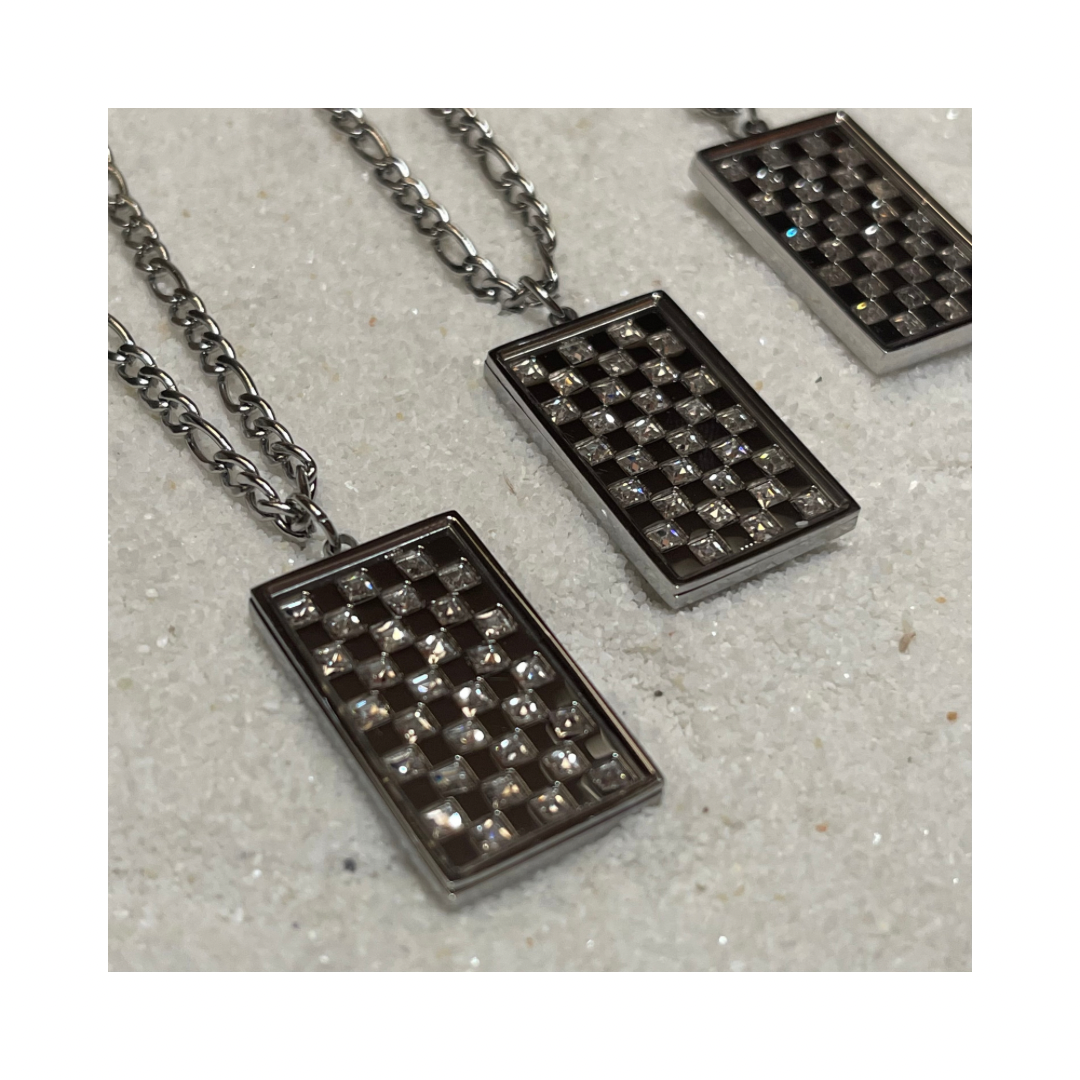 CZ CHECKERED Necklace