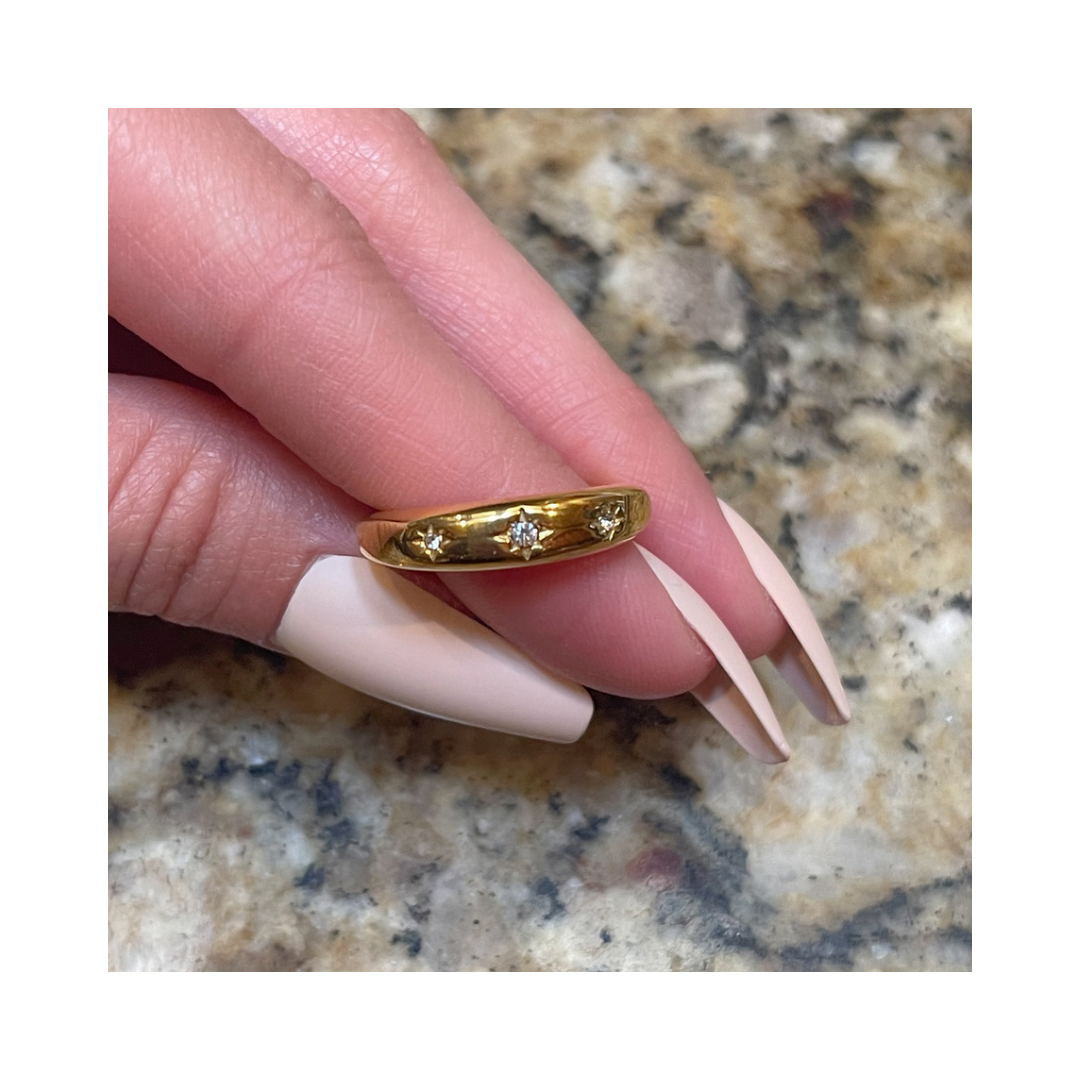 Gold THREE WISHES Ring